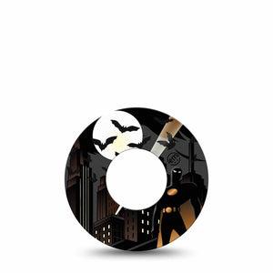 ExpressionMed Bat Man  Freestyle Libre and Libre 2 Plus Tape, Abbott Lingo, Single Tape DC Comics Character Inspired, Fixing Ring Tape Continuous Glucose Monitor Design