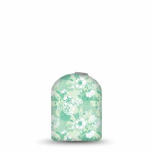 ExpressionMed Airy Florals Dexcom Pod Full Wrap Sticker Pod Full Wrap Sticker Single Sticker Delicate green petals Vinyl Decoration  Pump design