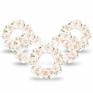 ExpressionMed Wedding Bouquet Freestyle Libre 2 and Libre 2 Plus Flower Shape Tape, Abbott Lingo, 5-Pack Tape Fresh Bouquet, Plaster CGM Design