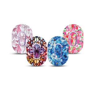 ExpressionMed Bright Dexcom G6 Mini, tape and sticker bold graphic style Waterproof Adhesive Tape for CGM