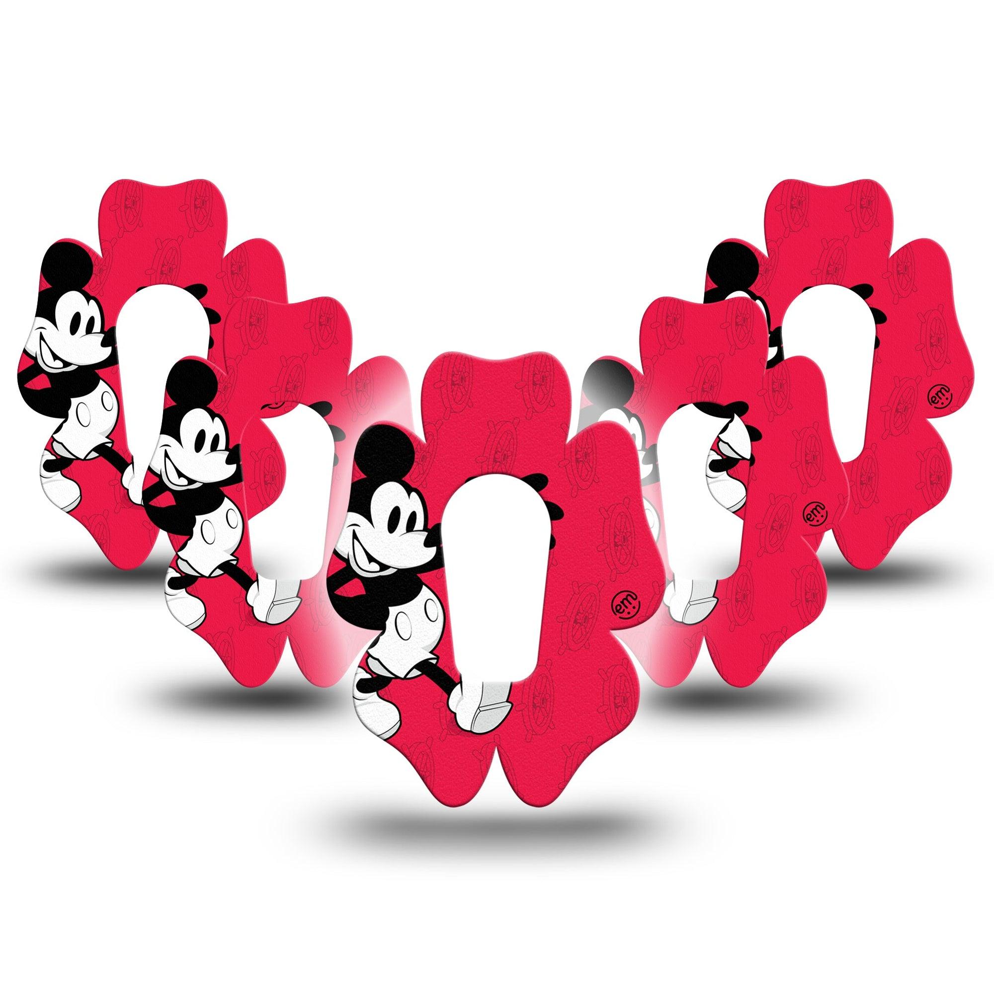 ExpressionMed Magical Mouse Dexcom G6 Flower Shape Tape 5-Pack Disney Mickey Mascot Adhesive Patch Continuous Glucose Monitor Design