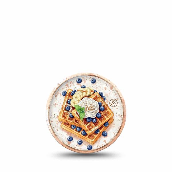 ExpressionMed Breakfast Freestyle Libre 3 and Libre 3 Plus OverPatch, Single Tape Fancy breakfast print Adhesive Tape for CGM