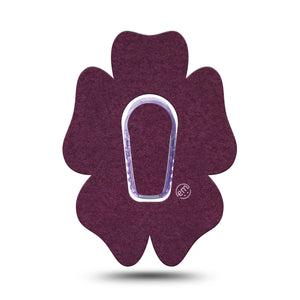 ExpressionMed Wine Red Dexcom G6 Flower Shape Tape, Single Tape and Single Sticker Pantone Color, Adhesive Patch Continuous Glucose Monitor Design