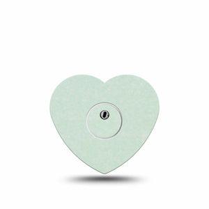 ExpressionMed Mint Green Freestyle Libre 3 and Libre 3 Plus Heart Shape Tape, Single Tape and Single Sticker Bright Green Color, Patch CGM Design