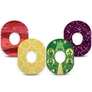 ExpressionMed Somewhere Over the Rainbow Variety Pack Dexcom G7 Tape, Dexcom Stelo Glucose Biosensor System, 4-Pack Tape Variety, Ruby Slipper Inspired, Overlay Tape CGM Design