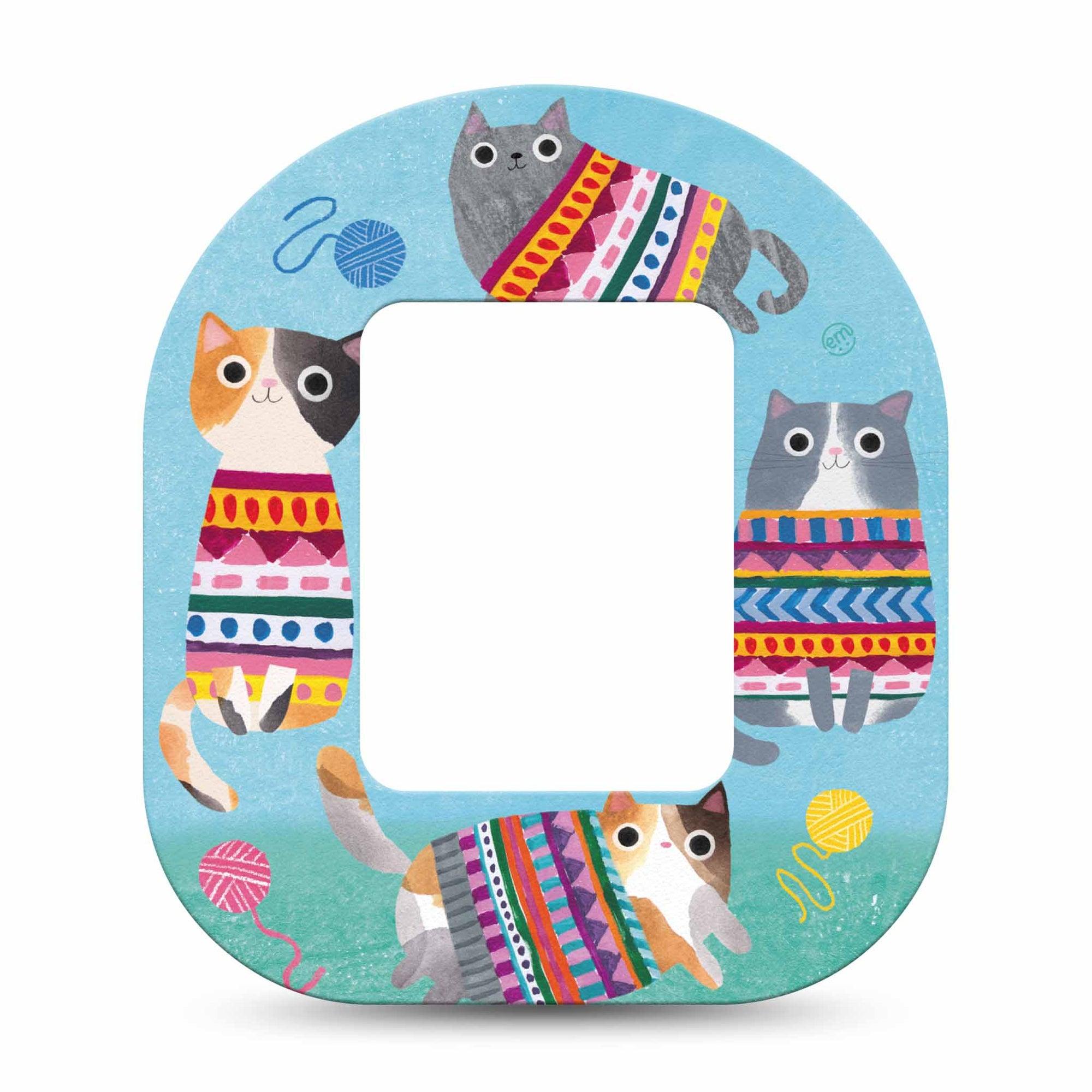 ExpressionMed Sweater Cats Tandem Mobi Tape Single Tape Stylish Kittens Adhesive Tape Pump Design