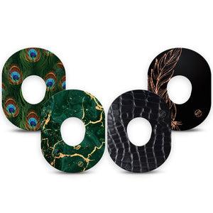 ExpressionMed Velvet Royale Variety Pack Dexcom G7 Tape, Dexcom Stelo Glucose Biosensor System, 4-Pack Tape Variety Statement Textile Aesthetic, Overlay Tape CGM Design