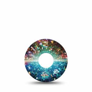 ExpressionMed Disco Lights Freestyle Libre 3 and Libre 3 Plus, Single Tape Layered light circles Overlay Patch for Continuous Glucose Monitor