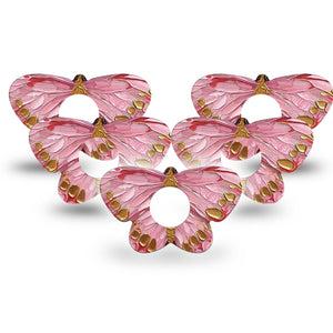 ExpressionMed Pink Paint Butterfly Infusion Butterfly, 10-Pack pink butterfly pattern Fixing Ring Tape For Pump