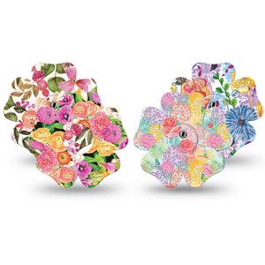 ExpressionMed Bloom Pop Freestyle Libre 3 and Libre 3 Plus Flower, tape and sticker  Fun flowers Accessories for CGM