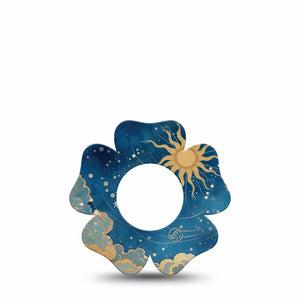 ExpressionMed Mystic Skies Freestyle Libre, Libre 2 Plus, and Abbott Lingo Flower, Single Tape Blue night sky Decorative Adhesive Tape for CGM