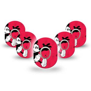 ExpressionMed Magical Mouse Dexcom G7 Mini Tape, Dexcom Stelo Glucose Biosensor System,  5-Pack Tape and 5-Pack Sticker Disney Mickey Mascot Patch Continuous Glucose Monitor Design