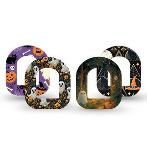 ExpressionMed Halloween Forest Omnipod Mini, 4-Pack Tape pumpkin forest illustration Adhesive Tape For Insulin Pump