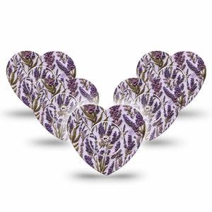 ExpressionMed Stitched Bloom Freestyle Libre, Libre 2 Plus, and Abbott Lingo Heart, 5-Pack Tape and 5-Pack Sticker Threaded florals Plaster for Continuous Glucose Monitor