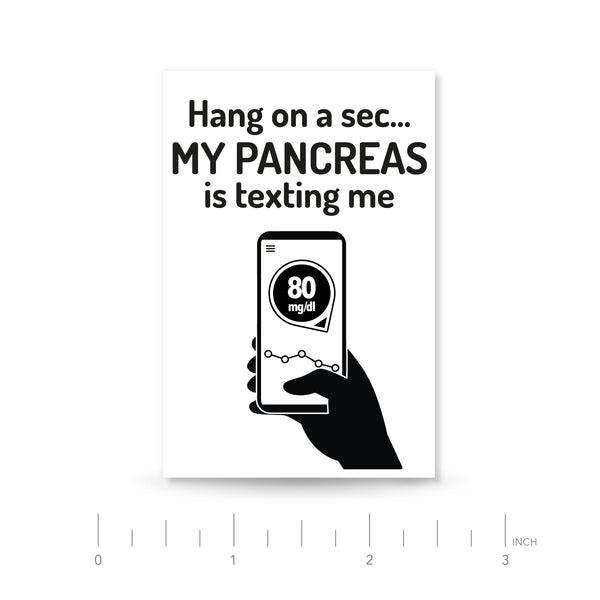 ExpressionMed My Pancreas Is Texting Me Decal Sticker  Low Blood Sugar Joke Decal  Decal Sticker Only