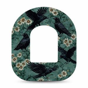 ExpressionMed Crows Omnipod, Single Tape vintage crow daisies Accessories For Insulin Pump