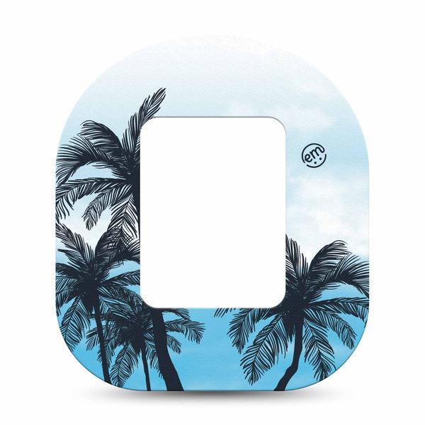 ExpressionMed Palmy Nights Tandem Mobi Single Tape Blue palm tree sky inspired Pump Plaster Design