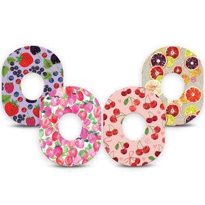 ExpressionMed Berrylicious Variety Pack Dexcom G7 Tape, Dexcom Stelo Glucose Biosensor System, 4-Pack Tape Variety Berry Fruit Mix, Overlay Tape CGM Design