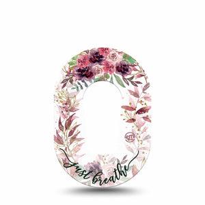 ExpressionMed Just Breathe Dexcom G6 Mini Shape Tape Single Tape Relaxing Breath, Adhesive Patch Continuous Glucose Monitor Design