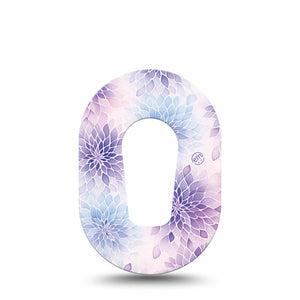 ExpressionMed Wisteria Fade Dexcom G6 Mini, Single Tape Lavender flowers Adhesive Tape for CGM
