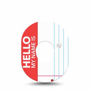 ExpressionMed Name Tag Dexcom G7 Tape, Dexcom Stelo Glucose Biosensor System, Single Tape Name Tag, Overlay Tape CGM Design