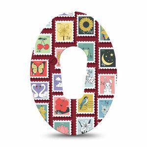 ExpressionMed Postage Stamp Dexcom G6, Single Tape Variety postage stamps Fixing Ring Tape for Continuous Glucose Monitor