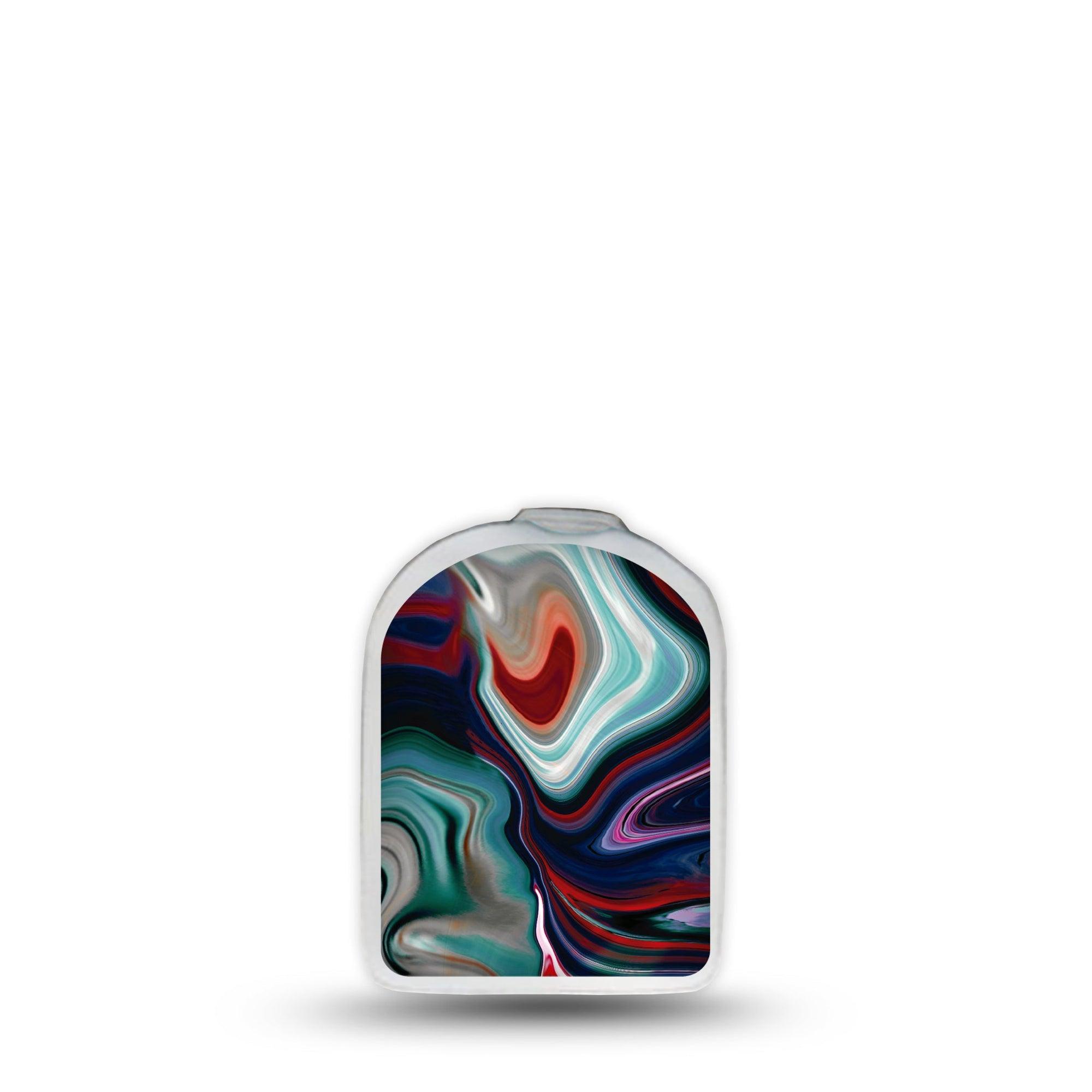 ExpressionMed Moody Marble Omnipod Surface Center Sticker Single Sticker Swirled Colors Inspired Vinyl Decoration Pump Design