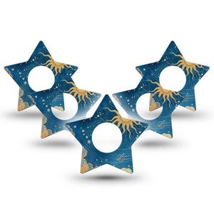 ExpressionMed Mystic Skies Infusion Star, 10-Pack Magical sun Waterproof Sensor Cover For Pump