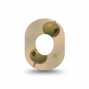 ExpressionMed Olives Dexcom G7 and Dexcom Stelo Glucose Biosensor System Mini, Single Tape Olive branch inspired Waterproof Plaster for CGM