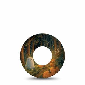 ExpressionMed Woodland Ghost Freestyle Libre, Libre 2 Plus, and Abbott Lingo, Single Tape autumn woodland style Fixing Ring Patch for CGM