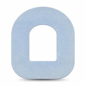 ExpressionMed Light Wash Jeans Omnipod Tape, Single Tape Pantone 2707 U, Adhesive Patch Pump Design