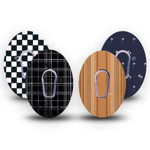 ExpressionMed Everyday Classic Dexcom G6, tape and sticker  Stripes and plaid Waterproof Plaster for Continuous Glucose Monitor