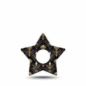 ExpressionMed Midnight Deco Freestyle Libre 3 and Libre 3 Plus Star, Single Tape Art deco style Best Covers for CGM