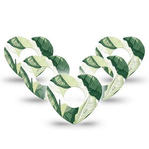 ExpressionMed Palm Leaf Infusion Heart, 10-Pack Shady and sunny leaves Adhesive Tape For Pump