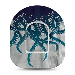 ExpressionMed Tentacles Omnipod Tape, Single Tape and Single Sticker Moody Ocean Print, Adhesive Patch Pump Design