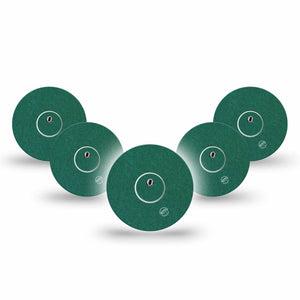 ExpressionMed Forest Green Freestyle Libre 3 and Libre 3 Plus Tape, 5-Pack Tape and 5-Pack Sticker Basic Color, Adhesive Tape Continuous Glucose Monitor Design