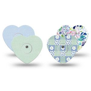 ExpressionMed Soft Balance Freestyle Libre 3 and Libre 3 Plus Heart, tape and sticker  Solid and floral mix Patch for CGM