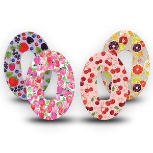 ExpressionMed Berrylicious Variety Pack Dexcom G6 Tape, 4-Pack Tape Variety Pinks and Purples Fruit, Plaster Continuous Glucose Monitor Design