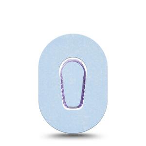 ExpressionMed Light Wash Jeans Dexcom G6 Mini Tape, Single Tape and Single Sticker Pantone 2707 U, Adhesive Tape CGM Design