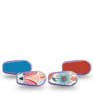ExpressionMed Teal Rouge Dexcom G6 Sticker, 4-Pack Sticker red teal aesthetic Adhesive Tape for CGM