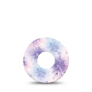 ExpressionMed Wisteria Fade Infusion Set, 5-Pack Ombre purple floral Decorative Patch For Insulin Pump