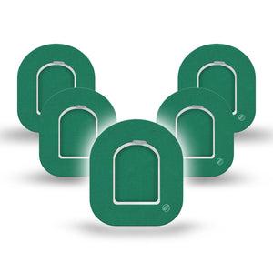 ExpressionMed Forest Green Omnipod Mini Tape, 5-Pack Tape and 5-Pack Sticker Pantone Color, Adhesive Tape Pump Design