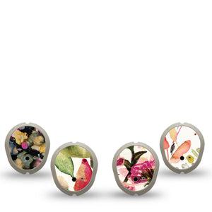 ExpressionMed Blush & Berries Variety Pack Dexcom G7 Sticker, 4-pack Sticker Variety, Fall Florals, Vinyl Decoration  CGM Design