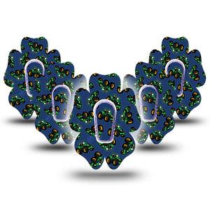 ExpressionMed Tractors Dexcom G6 Flower Shape Tape, 5-Pack Tape and 5-Pack Sticker Agriculture Tractor, Adhesive Patch Continuous Glucose Monitor Design