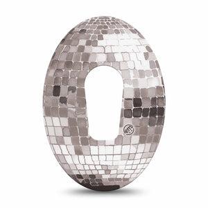 ExpressionMed Mirror Ball Dexcom G6, Single Tape Disco ball inspired Fixing Ring Tape for Continuous Glucose Monitor