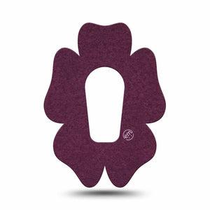 ExpressionMed Wine Red Dexcom G6 Flower Shape Tape, Single Tape Pantone Color, Adhesive Patch Continuous Glucose Monitor Design