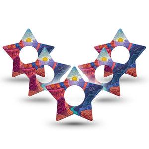 ExpressionMed Grand Canyon Infusion Star, 10-Pack desert canyon pattern Waterproof Sensor Cover For Pump