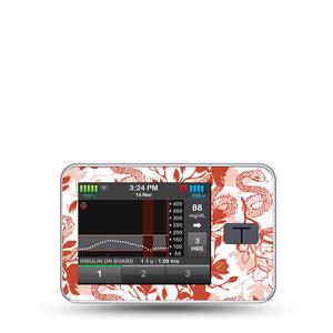 ExpressionMed Lava Coil Floral Tandem T-Slim Sticker Single Sticker Only Snake Floral Motif, Vinyl Decoration Pump Design