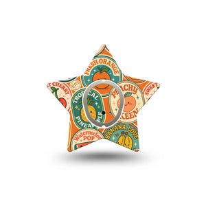 ExpressionMed Fruit Stickers Dexcom G7 and Dexcom Stelo Glucose Biosensor System Star, Single Tape and Single Sticker Cute sticker print Adhesive Patch for CGM