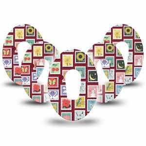 ExpressionMed Postage Stamp Dexcom G6, 5-Pack Fun postage stamps Best Covers for CGM